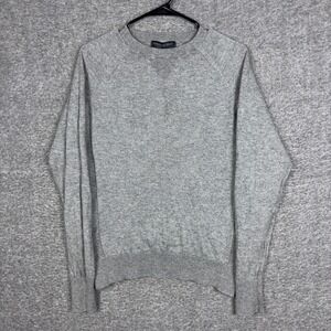 American Giant Mens Sweater Small Gray Merino Wool Blend Knit Crew Neck Pullover